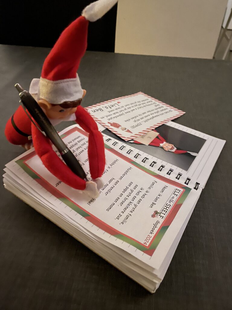 elf on the shelf - dagboek